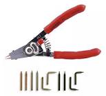 [URR-382] PINZA PARA ANILLOS DE RETENCION CHICA C/10 PUNTAS INTERCAMBIABLES