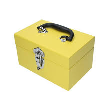 [SUR-TB09] CAJA PORTAHERRAMIENTAS METALICA AMARILLA 25X15.6X14.5CM