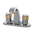 [RUG-20A] MEZCLADORA PARA LAVABO LATON CROMO MANER.ANILLO S/DESA.AUTO.