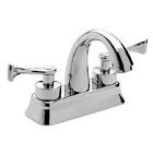 [RUG-20LF] MEZCLADORA P/LAVABO 4" ACABADO EN LATON C/DESAGUE AUT.