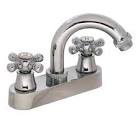[RUG-21PH] MEZCLADORA PARA LAVABO 4" (CUBIERTA, MANERALES CRUCETA, CARTUCHO CERAMICO, CUERPO DE BRONCE) CROMO