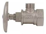 [RUG-25IA] LLAVE ANGULAR PARA CONTROL DE AGUA 1/4 DE VUELTA SATINADA