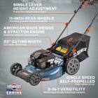 [EVA-PR22MG0700BPP] PODADORA A GASOLINA CORTE 22" 10 POSICIONES DESCARGA TRASERA MOTOR 163 CC BRIGGS & STRATTON
