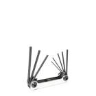 [URR-4992] JUEGO DE LLAVES HEXAGONALES FRACCIONAL (8 PZAS) METALICA T/NAVAJA 0.5" A 5/32"