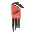 [URR-4995HD] JUEGO DE LLAVES HEXAGONALES FRACCIONAL "L" (13 PZAS) PUNTA DE BOLA RACK