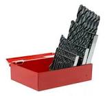[URR-5129] JUEGO DE BROCAS ZANCO RECTO ACERO A.V. (29 PZAS) CAJA METALICA