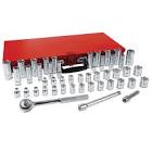 [URR-5201CD] JUEGO COMBINADO DE DADOS CUADRO 3/8" Y ACCESORIOS 48 PIEZAS ESTUCHE PLASTICO