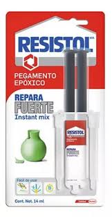 [RES-1524151] ADHESIVO EPOXICO EN JERINGA 14 ML (0.47 OZ) TRANSPARENTE 60 SEG (REPARA FUERTE INSTANT MIX)