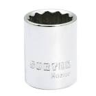 [URR-5222M] DADO CUADRO 3/8"X22MM CORTO 12 PTAS.
