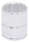 [URR-5224M] DADO CUADRO 3/8"X24MM CORTO 12 PTAS.
