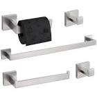 [DIC-4800] JUEGO DE ACCS. PARA BAÑO (5PZAS) ACERO INOX.