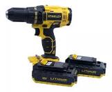 [STA-D20C2-B3] TALADRO ATORNILLADOR INALAMBRICO 1/2" 20V 2VR 0-350/0-1500 RPM 230 LB/IN 22 POSICIONES BAT Y CARG