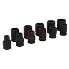 [URR-72202] JUEGO DADOS DE IMPACTO 3/8" MM CORTO 6 PTAS. EN RIEL Y CLIPS (11 PZAS)