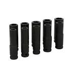 [URR-73212M] JUEGO DADOS DE IMPACTO 1/2" MM LARGO 6 PTAS.  EN RIEL Y CLIPS (10 PZAS)