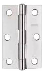 [FAN-B10A150GR] BISAGRA LIGERA RECTANGULAR 1.1/2" X 1.3/8" (31MM X 34MM) ACERO PULIDO SIN TORNILLOS