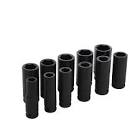 [URR-74103] JUEGO DADOS DE IMPACTO 1/2" STD LARGO 12 PTAS. EN RIEL Y CLIPS (11 PZAS)