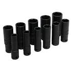 [URR-74203] JUEGO DADOS DE IMPACTO 1/2" MM LARGO 12 PTAS. EN RIEL Y CLIPS (15 PZAS)