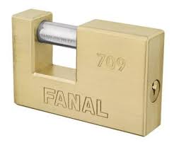 [FAN-CS1-709] CANDADO PARA CORTINA METALICO 75MM LATONADO
