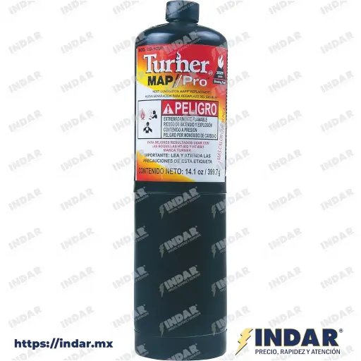 [TUR-CB-1000] GAS PROPANO PARA REFRIGERACION Y PLOMERIA 400GR (15.1 OZ) NEGRO