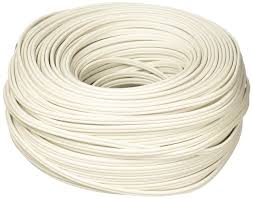 [AGU-200233] CABLE ELECTRICO CORDON FLEXIBLE 2 X 18 AWG (TIPO POT) COLOR BLANCO CARRETE DE 100MT