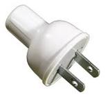 [AGU-E02121W] CLAVIJA ELECTRICA REDONDO DE VINIL BLANCO