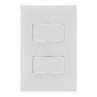[AGU-E02132W] PLACA PARA INTERRUPTOR DOBLE BLANCA