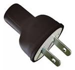 [AGU-E2121BK] CLAVIJA ELECTRICA REDONDO DE VINIL NEGRO