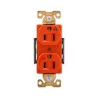 [AGU-EIG82RN] CONTACTO ELECTRICO DOBLE TIERRA AISLADA NARANJA 15A