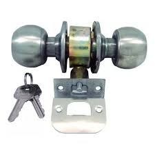 [MUN-CPC-03] CERRADURA POMO RECAMARA/ENTRADA ACERO INOXIDABLE LLAVE DE PERNOS