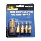 [HIG-HPAQC05-T] JUEGO DE COPLES PARA MANGUERA DE AIRE 1/4" (5 PZAS) (BLISTER)