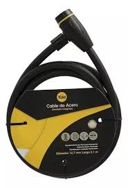 [YAL-MX89682] CABLE DE ACERO CON CANDADO 1.20 CM X 180 CM