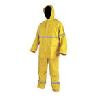 [LIC-JSPILM] IMPERMEABLE SACO CON CIERRE CON CAPUCHA Y PANTALON AMARILLO DE ALTA DENSIDAD CON REFEJANTE T-MED