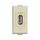 [FOR-FZA21M] CONTACTO ELECTRICO SENCILLO ENTRADA USB 1.1A MARFIL