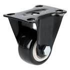 [SUR-RVN6F] RODAJA DE PVC NEGRO 2.1/2" RIN PLASTICO RODAMIENTO DE BOLA SOPORTE TIPO PLACA FIJA