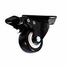 [SUR-RVN7B] RODAJA DE PVC NEGRO 3" RIN PLASTICO RODAMIENTO DE BOLA SOPORTE TIPO PLACA GIRATORIA CON FRENO