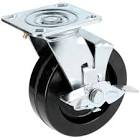 [SUR-RFE15B] RODAJA FENOLICAS 6" RIN PLASTICO RODAMIENTO DE RODILLO SOPORTE TIPO PLACA GIRATORIA CON FRENO