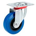 [SUR-RGO12G] RODAJA GOMA ELASTICA AZUL 5" RIN PLASTICO RODAMIENTO DE BOLA SOPORTE TIPO PLACA GIRATORIA