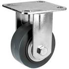 [SUR-RTG20F] RODAJA DE TPR GRIS 8" RIN PLASTICO RODAMIENTO DE RODILLO SOPORTE TIPO PLACA FIJA