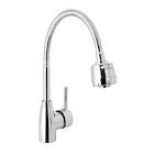 [RUG-010FM] MONOMANDO PARA FREGADERO CUELLO FLEXIBLE CON SPRAY ACABADO CROMO
