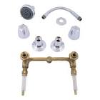[RUG-36IAN] KIT DE MEZCLADORA DE EMPOTRAR PARA REGADERA CON REGADERA PIRAMIDAL DE ABS 5" ACABADO CROMO