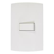 [SUR-P421B] APAGADOR ELECTRICO CON PLACA SENCILLO 3 VIAS PARA ESCALERA BLANCO