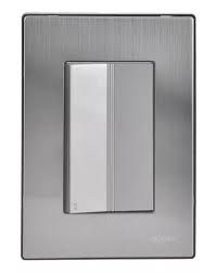 [SUR-P421P] APAGADOR ELECTRICO CON PLACA SENCILLO 3 VIAS PARA ESCALERA PLATA