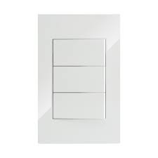 [SUR-P423B] APAGADOR ELECTRICO CON PLACA TRIPLE BLANCO