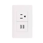 [SUR-P432B] CONTACTO ELECTRICO CON PLACA SENCILLO ATERRIZADO CON 2 ENTRADAS USB BLANCO