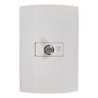 [SUR-P433B] CONECTOR ELECTRICO PARA TV COAXIAL CON PLACA BLANCO