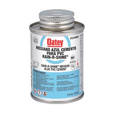 [OAT-32349MX] CEMENTO PARA PVC 118 ML (4 OZ) AZUL SECADO RAPIDO  (RAIN-R-SHINE OATEY)
