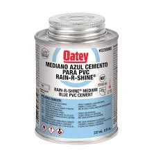 [OAT-32350MX] CEMENTO PARA PVC 237 ML (8 OZ) AZUL SECADO RAPIDO  (RAIN-R-SHINE OATEY)