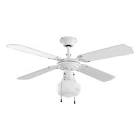 [AXO-V4207] VENTILADOR PARA TECHO 42" 3 VEL 50W 4 ASPAS COLOR BLANCO ACABADO BLANCO CON SOCKET PARA LAMPAR