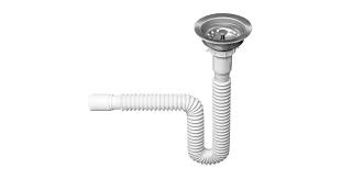 [MIB-CMM-FT] CESPOL PARA FREGADERO TUBO FLEXIBLE 95 CM SIN TRAMPA CON CONTRA CANASTA DE METAL (M)