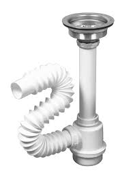 [FLE-2335] CESPOL FLEXIBLE CON BOTE GRANDE CON CONTRA ACERO INOX PARA FREGADERO